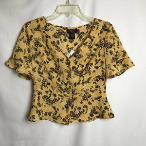 Hooked Up Juniors' Printed Peplum Top